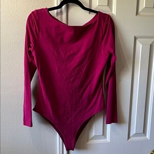Banana Republic Long Sleeve Fuchsia Bodysuit